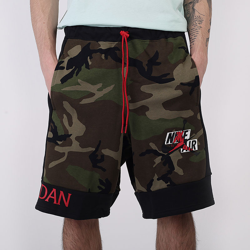 мужские зеленые шорты  Jordan Jumpman Classics Camo Fleece Shorts CU2064-222 - цена, описание, фото 3